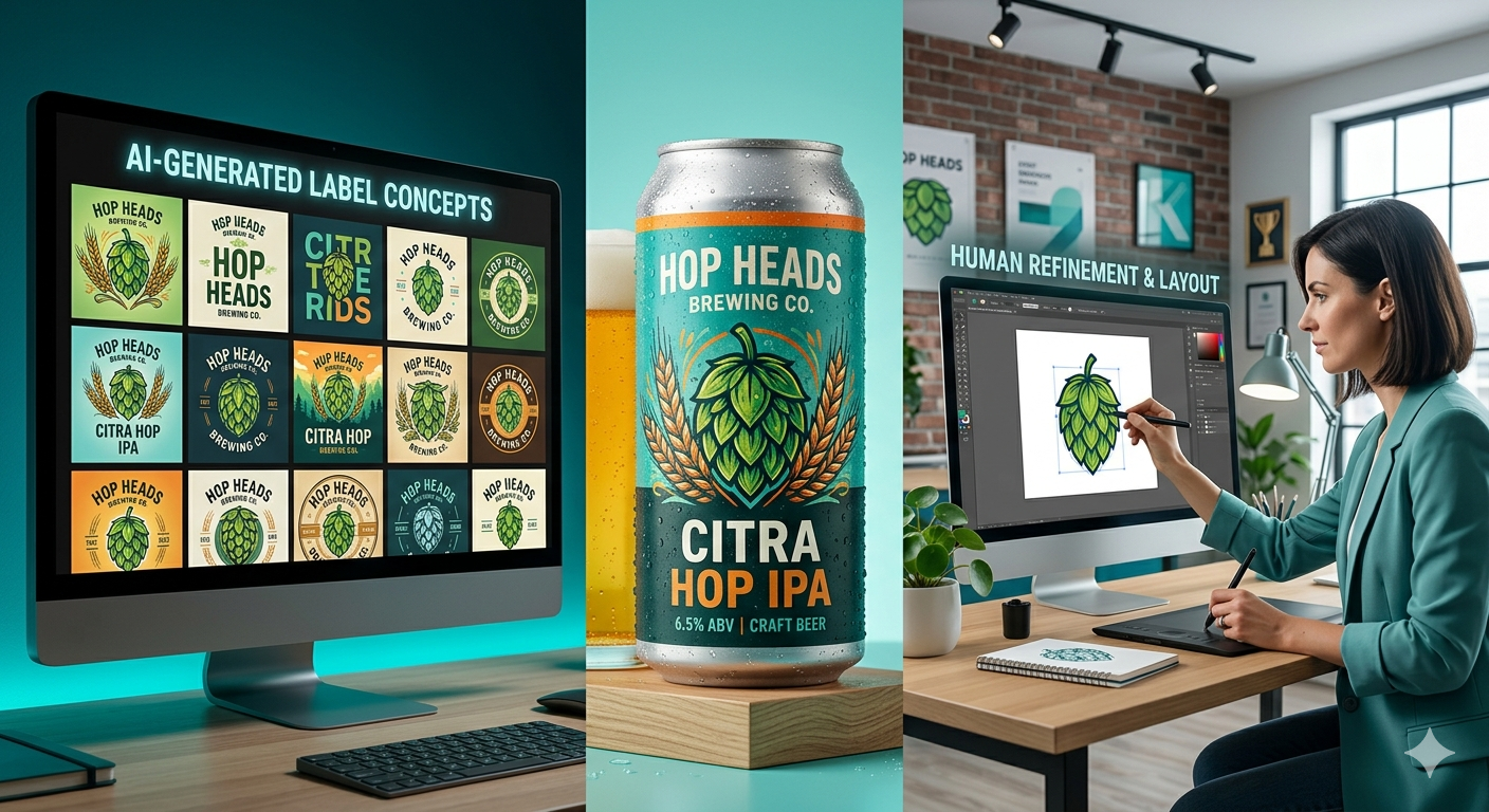 AI-Assisted Label Design: Why AI + Human Designers Create Better Print-Ready Labels